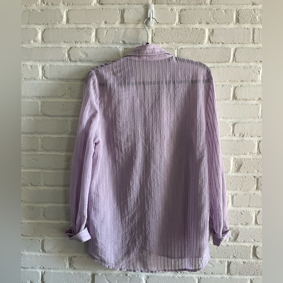 Miou Muse Lilac Button-Up Blouse, Size Small. - Picture 5 of 7